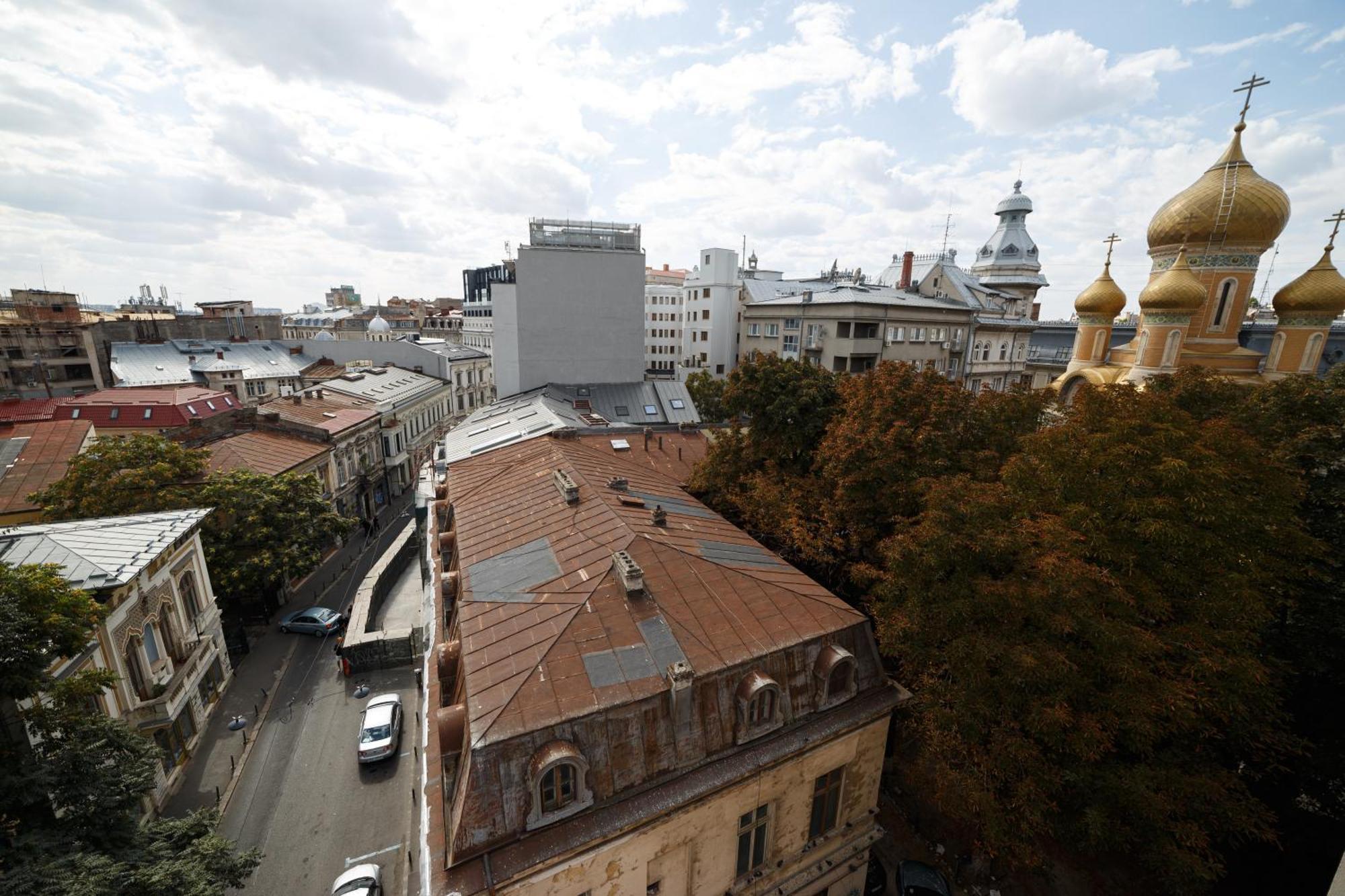 Rooftop Apartment Street Doamnei Bukares Bagian luar foto
