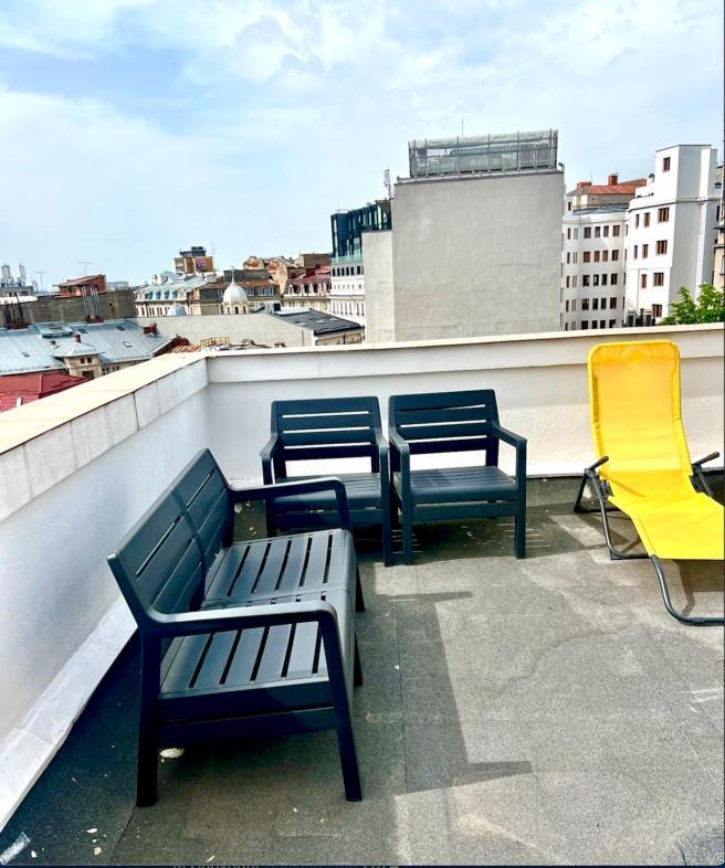 Rooftop Apartment Street Doamnei Bukares Bagian luar foto