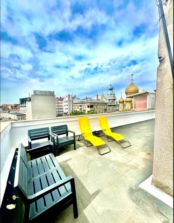 Rooftop Apartment Street Doamnei Bukares Bagian luar foto